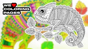 #33 Хамелеон Анти-Стресс Раскраска | МЫ ❤️ РАСКРАСКИ