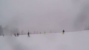 Снежное утро на Красной Поляне