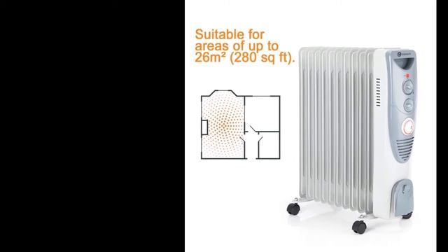 The PureMate 2500W Portable Oil Filled Radiator Electric Heater with 11 heating fins (PM-H01) смотреть онлайн