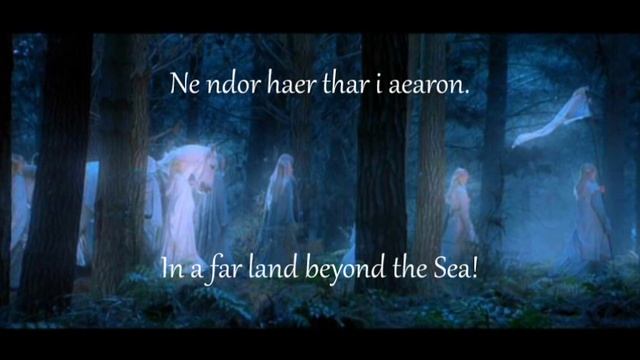 The Passing of the Elves (Sindarin lyrics with translation)
