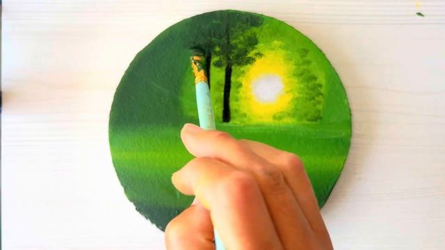 Акварея живопись Олень в лесу смотреть онлайн