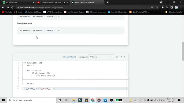 sWAP cASE | HackerRank Solution in Python