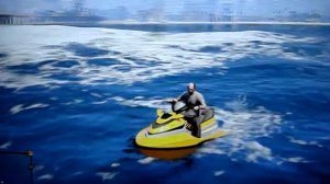 Геимплей GTA 5: Пляж и гидроциклы.
