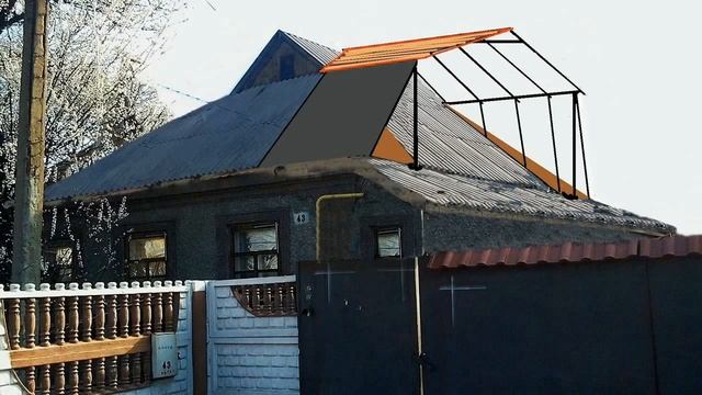крыша дома  с мансардой