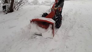 Снегоуборщик Мотор Сич "СО-1В" для мотоблока в работе, тест - драйв снегоуборщика Мотор Сич.