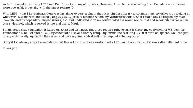 Wordpress: Using/compiling Foundation SASS on live WordPress server смотреть онлайн