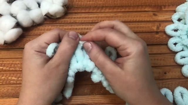 Узор Лицевая гладь из пряжи Ализе Пуффи
