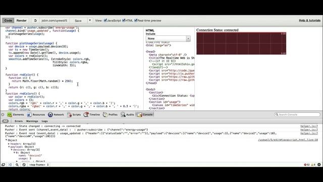 How to hook Pusher up to realtime Smoothie JavaScript charts смотреть онлайн