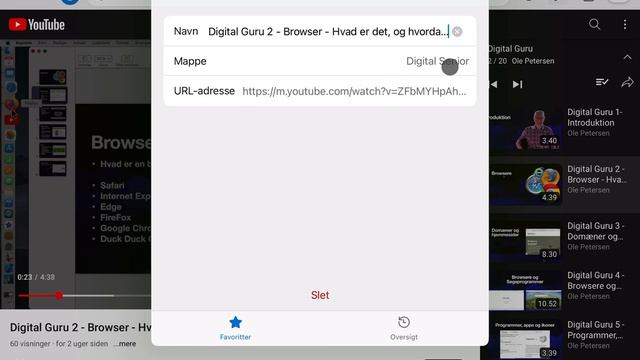 Digital Guru 21 - YouTube links på iPad