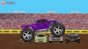 Машинки  для детей. МОНСТР ТРАК. Учим цифры от 1 до 5. Учимся считать до 5.mp