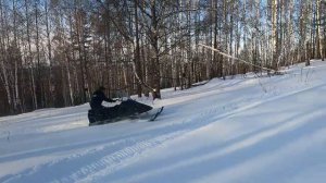Снегоход СМ-001. Покатушки с внуком.mp4