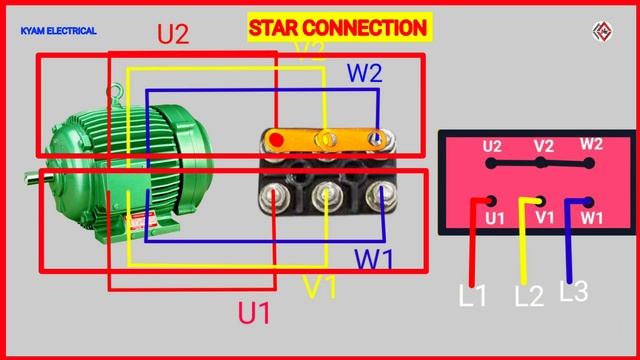 Motor Star Delta Connection || Star Delta Motor Connection || #Stardelta  || #kyamelectrical
