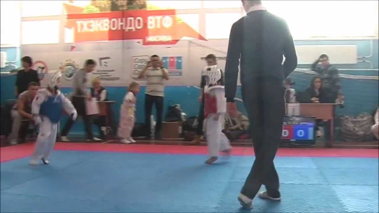 Taekwondo WTF. Первенство МЦ Галерис 26.01.2014 Богаченко-Баротов