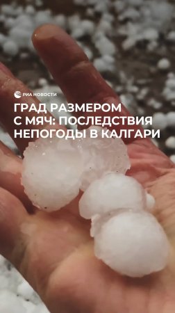 Град размером с мяч: последствия непогоды в Калгари