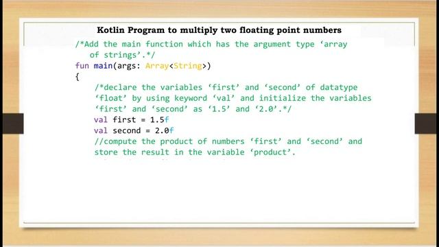 Kotlin Program to Multiply Two Floating Point Numbers | Kotlin Programming | SSCBE смотреть онлайн