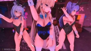 【MMD】Party Tonight - Toki Shiroko Yuka Thicc Bunny Clothes (Blue Archive)【4k60FPS】