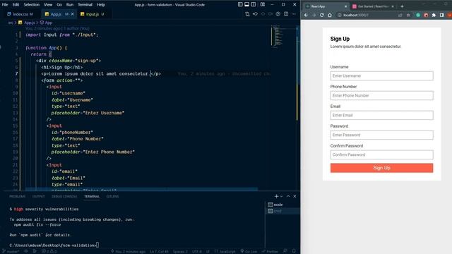 Form Validation in React with React Hook Form. смотреть онлайн