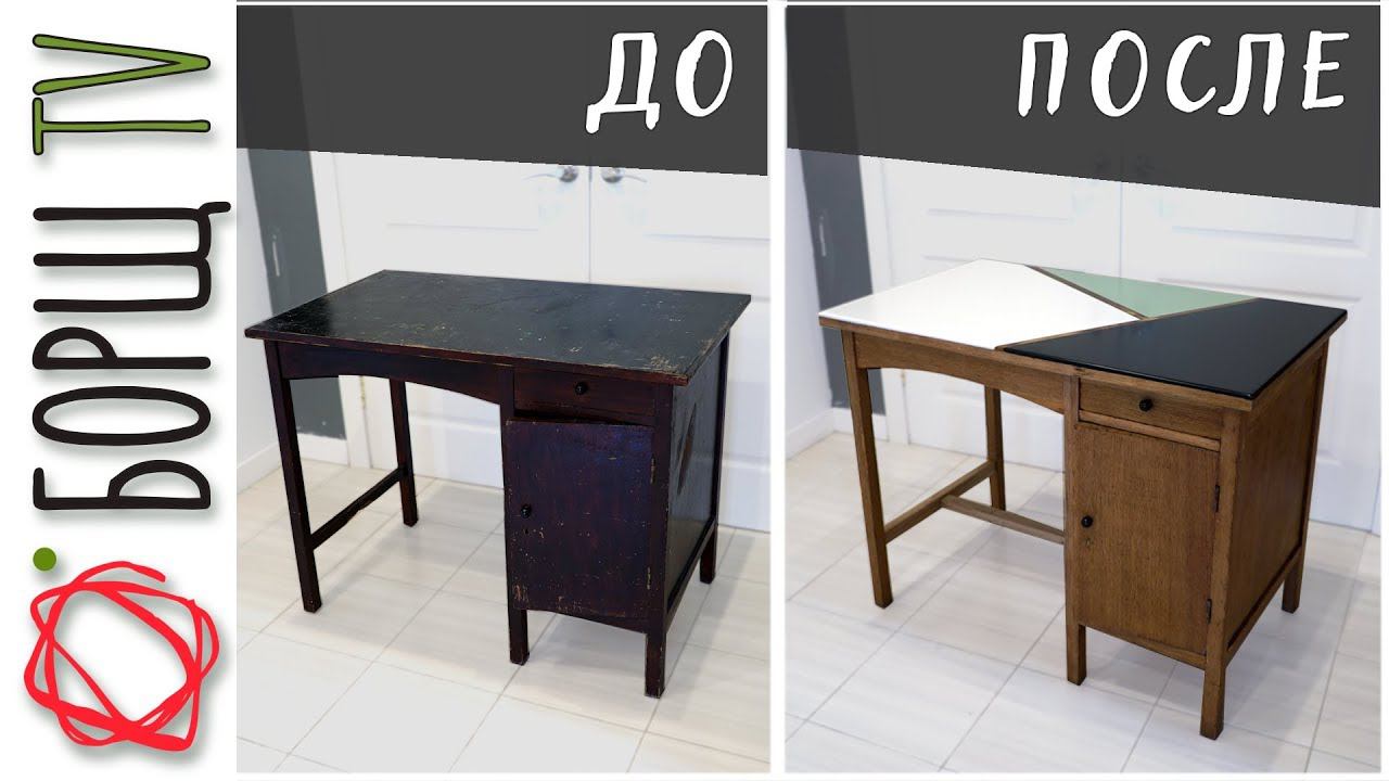 Настоящая деревянная мебель времен СССР, не то что сейчас из опилок | Переделка советского стола смотреть онлайн