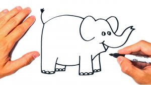 Как нарисовать слона | How to draw an ELEPHANT | Drawing an easy Elephant