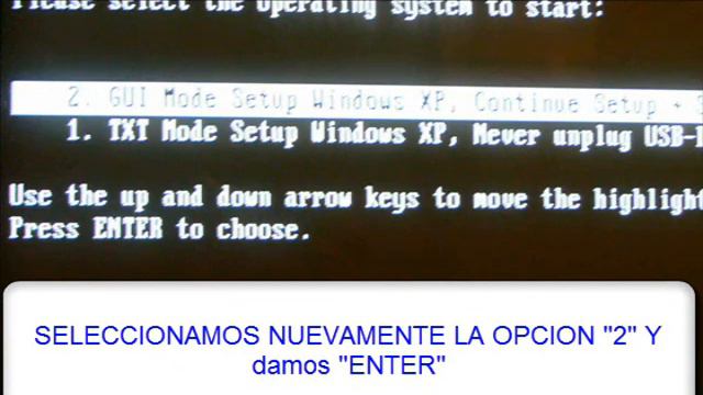 como instalar windows xp desde un usb stick (parte 2) смотреть онлайн