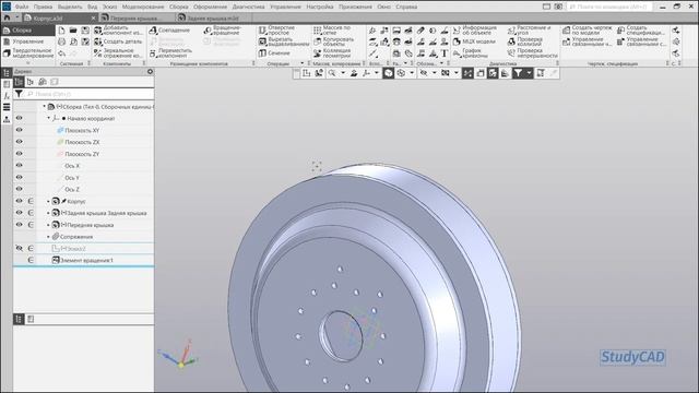 25. Компас 3D. Создание вырезов в сборке