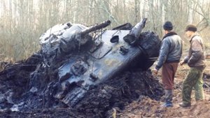 Подъем танка Т-34-72 из озера