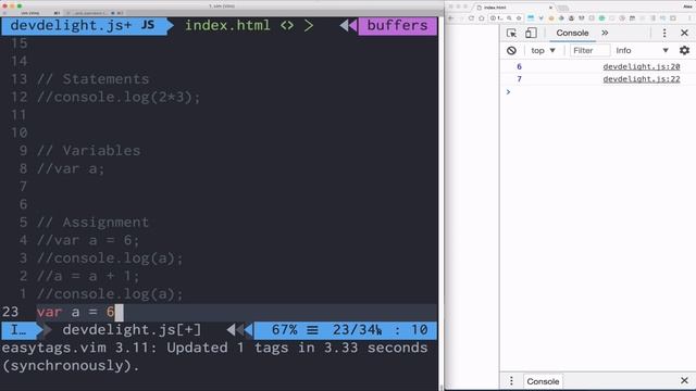 Javascript Tutorial: Syntax -  Statements, Expressions and Operators