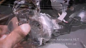 Subaru Outback B13 замена галогенных линз на светодиодные Bi-LED