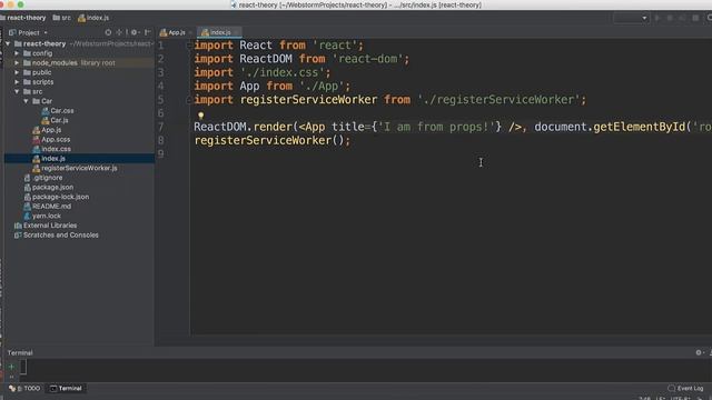Блок 5. Теория. Компоненты React. Урок 1. Передача параметров в компонент.