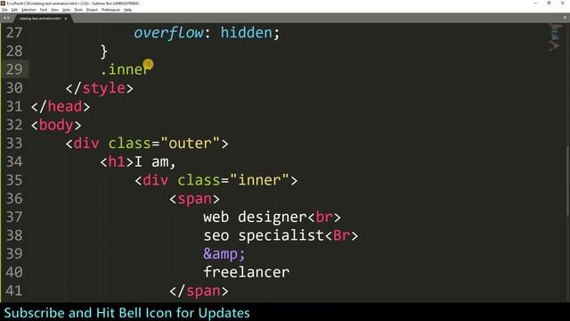 CSS Text Rotating Animation | csPoint web design tutorials