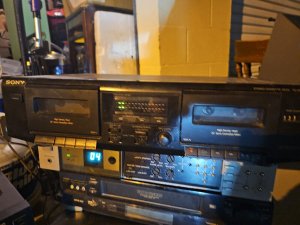 Кассетный проигрыватель Sony TC-WE471 Black мощностью 27 Вт Dolby Stereo-произведён в Китае-1996 год