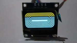 OLED 0.96 inch 1306 bicolor display 128x64. Graphic test. Part II.