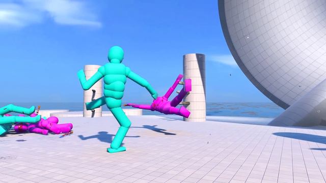 Dynamic AI Realistic Fight Simulation with Active Ragdoll Physics! смотреть онлайн