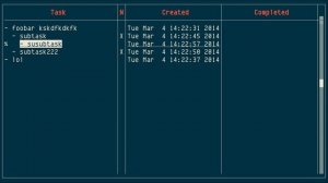 Doneyet, ncurses hierarchical todo list manager