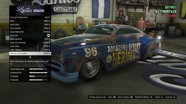 GTA 5 ONLINE - CARS - THE FABULOUS HUDSON HORNET (ALBANY HERMES) CUSTOM CAR BUILD