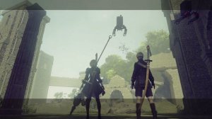 Nier Automata Серия 6 Андройд перебезчик и машина из глубин