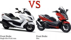 Yamaha Majesty 250 vs Honda Forza 250 Test specification comparison