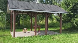 Строительство беседки! часть 3!Кровля!