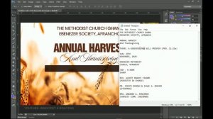 How To Design a CHURCH HARVEST Banner | Photoshop Tutorial