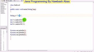 String : IndexOf | in java  :: فێربونی پرۆگرامسازی جاڤا