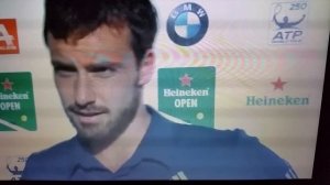 Ernests Gulbis interview before his match against Vesely in Auckland 15.01.2015