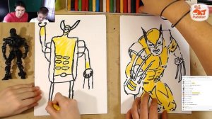 Рисуем Росомаху из комикса Марвел: урок рисования для детей