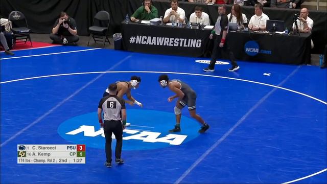 Carter Starocci vs Adam Kemp 174 lbs Rd2 | NCAA Wrestling Championshis 2022 смотреть онлайн