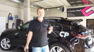 Тест антиграфити на защищённом 8 слоями CeramicPro 9H Infinity QX70S