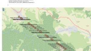 GIS: Delete points on the map to remain only one for each plane in OpenLayers