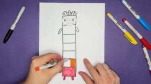 Как нарисовать Number Blocks - Seven. Рисование для детей.