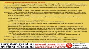 Какие нужны документы для оформления трудового мигранта