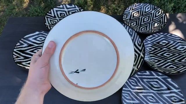 Обзор на узбекский керамический столовый сервиз на 6 персон "черный атлас" смотреть онлайн