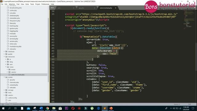 How to fast load Big Data or 1 Million in Laravel | DataTables Server Side Processing in Laravel
