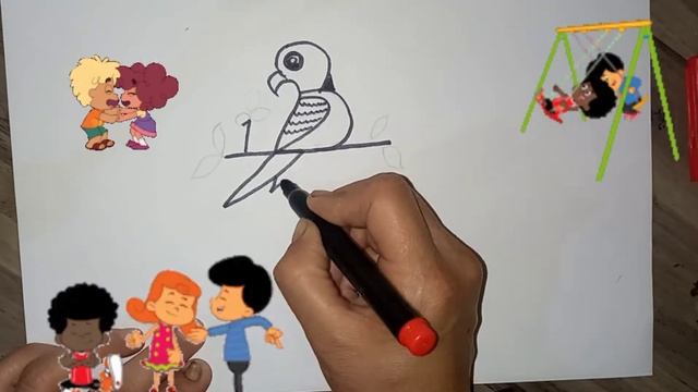 Как нарисовать Сифровая Попугай/How to draw a Parrot /Bolalar uchun rakam popugay /Сурет салу